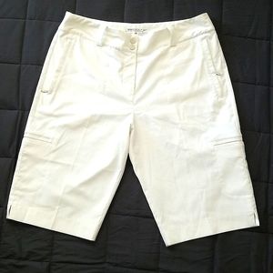 Nike Golf dri-fit white bermuda shorts. 36-in waist.